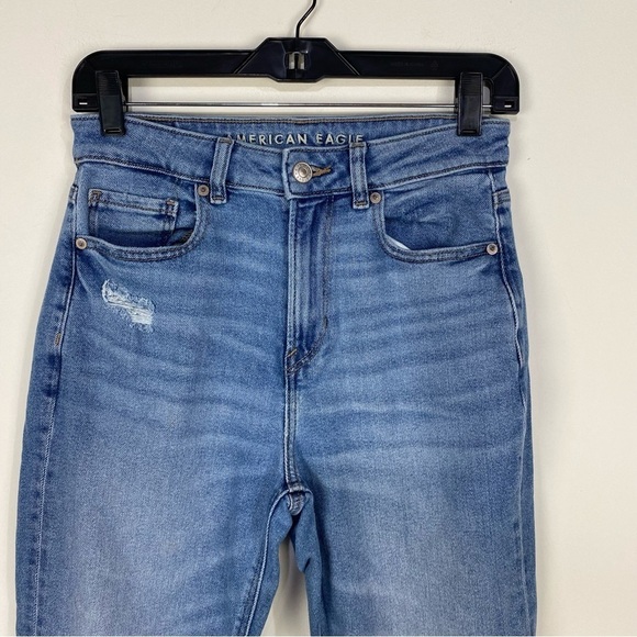 American Eagle Stretch Mom Jean High Rise Denim Jeans - Picture 3 of 6
